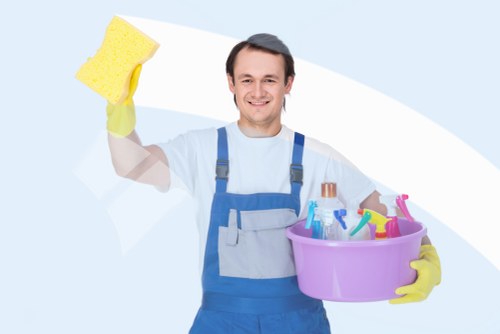 Cleaning a reception and communal area in an office near Dulwich