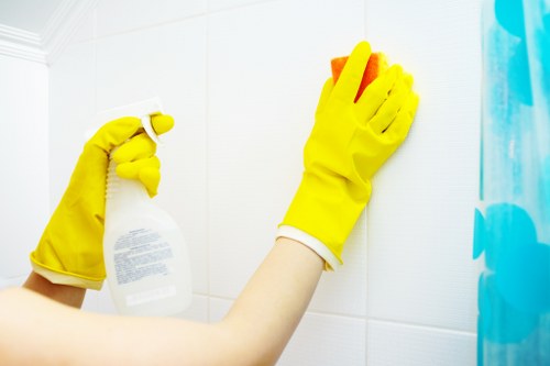 Professional cleaner in Dulwich handling detailed home cleaning tasks