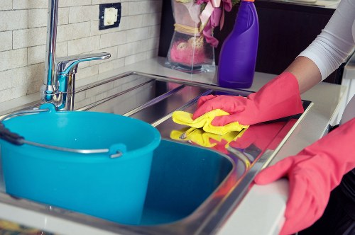 Professional cleaner working in a Dulwich household